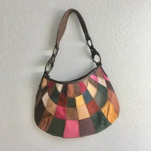 Lucky Brand Patchwork Leather Hobo Shoulder bag